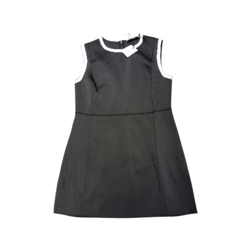 Zara Elegant Black/White Mini Dress, Frayed Seems, Size XL, NWT